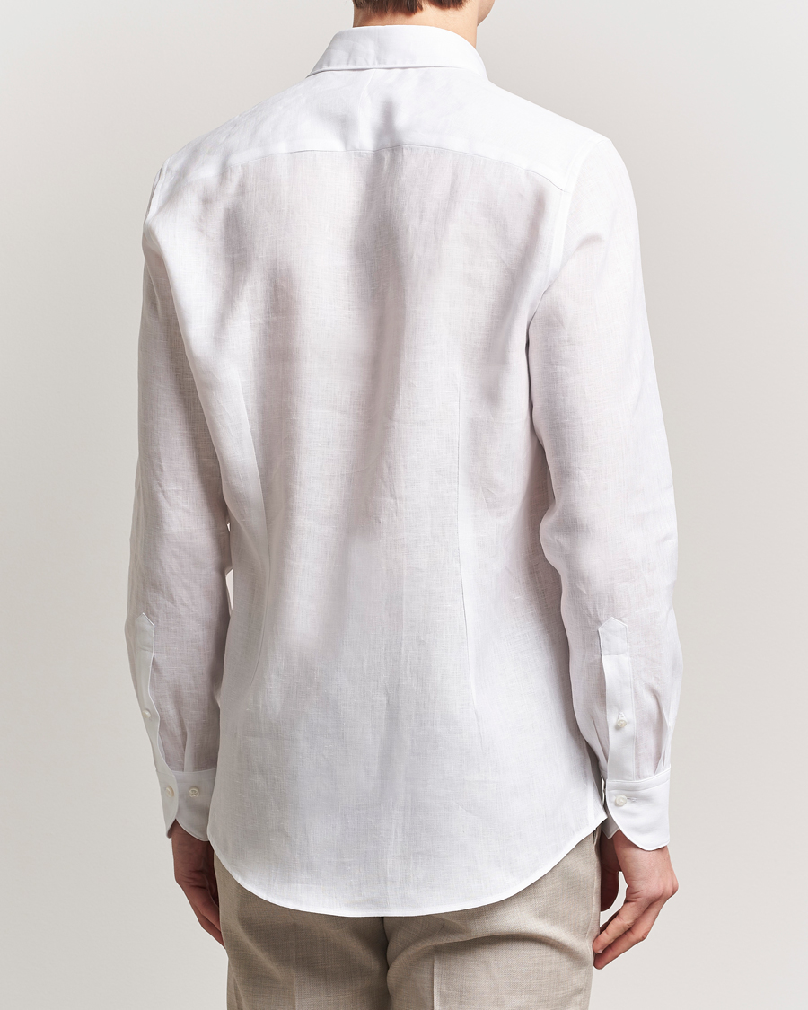 Herre | Skjorter | Stenströms | 1899 Slim Linen Shirt White