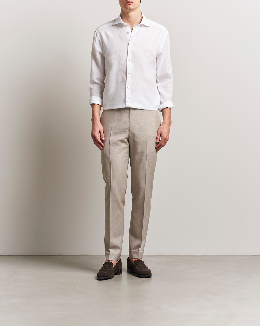 Herre | Skjorter | Stenströms | 1899 Linen Shirt White