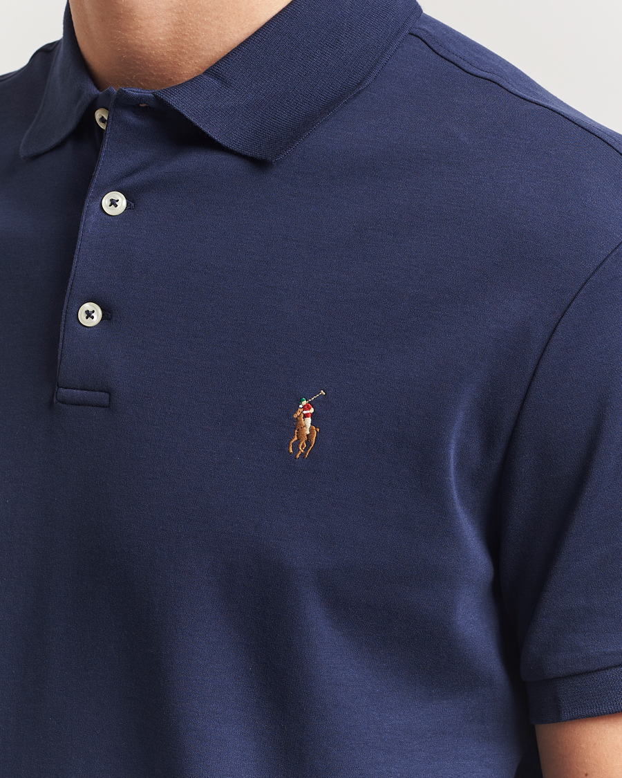 Herre | Polotrøjer | Polo Ralph Lauren | Custom Slim Fit Cotton Polo Refined Navy