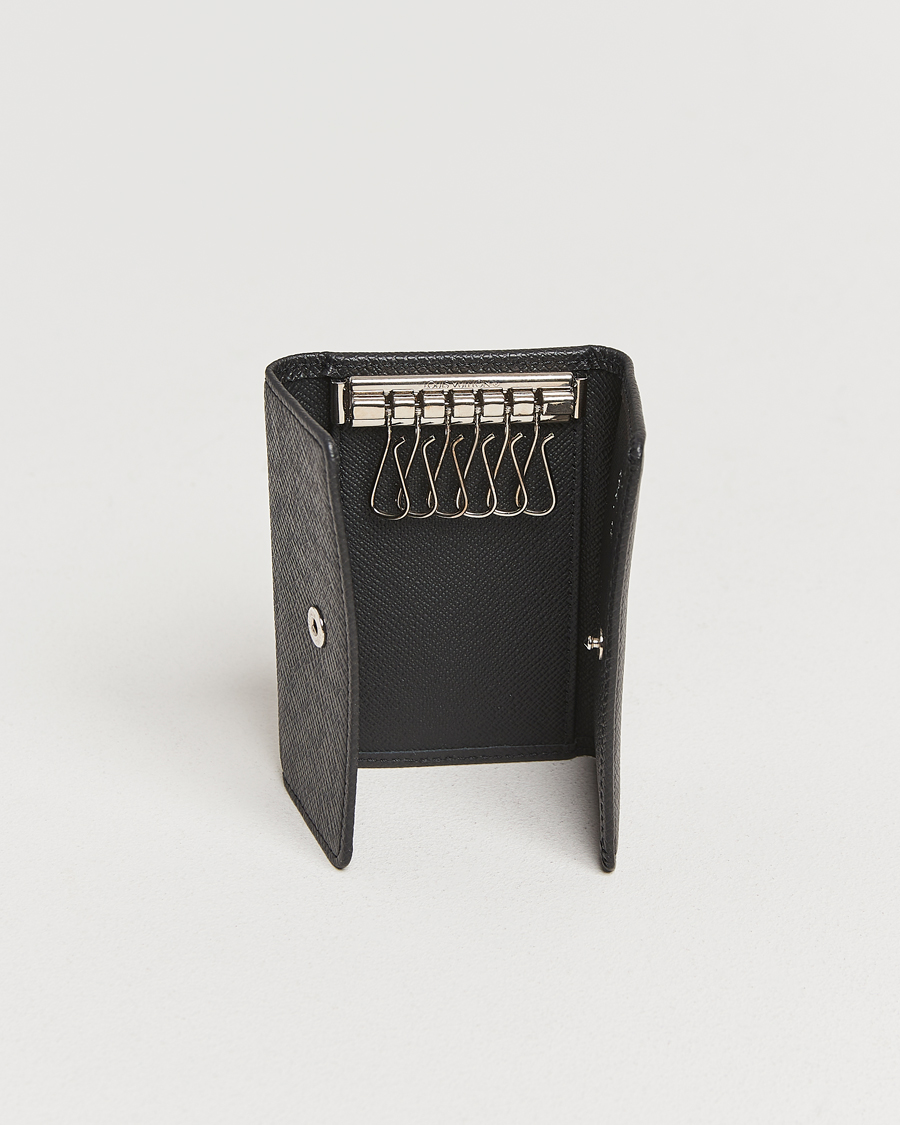 Herre | Louis Vuitton Pre-Owned 6 Key Holder Taiga Black | Louis Vuitton Pre-Owned | 6 Key Holder Taiga Black