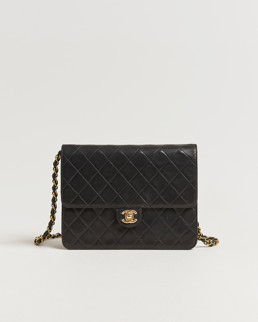 Herre | Chanel Pre-Owned Single Flap Bag Black | Chanel Pre-Owned | Single Flap Bag Black