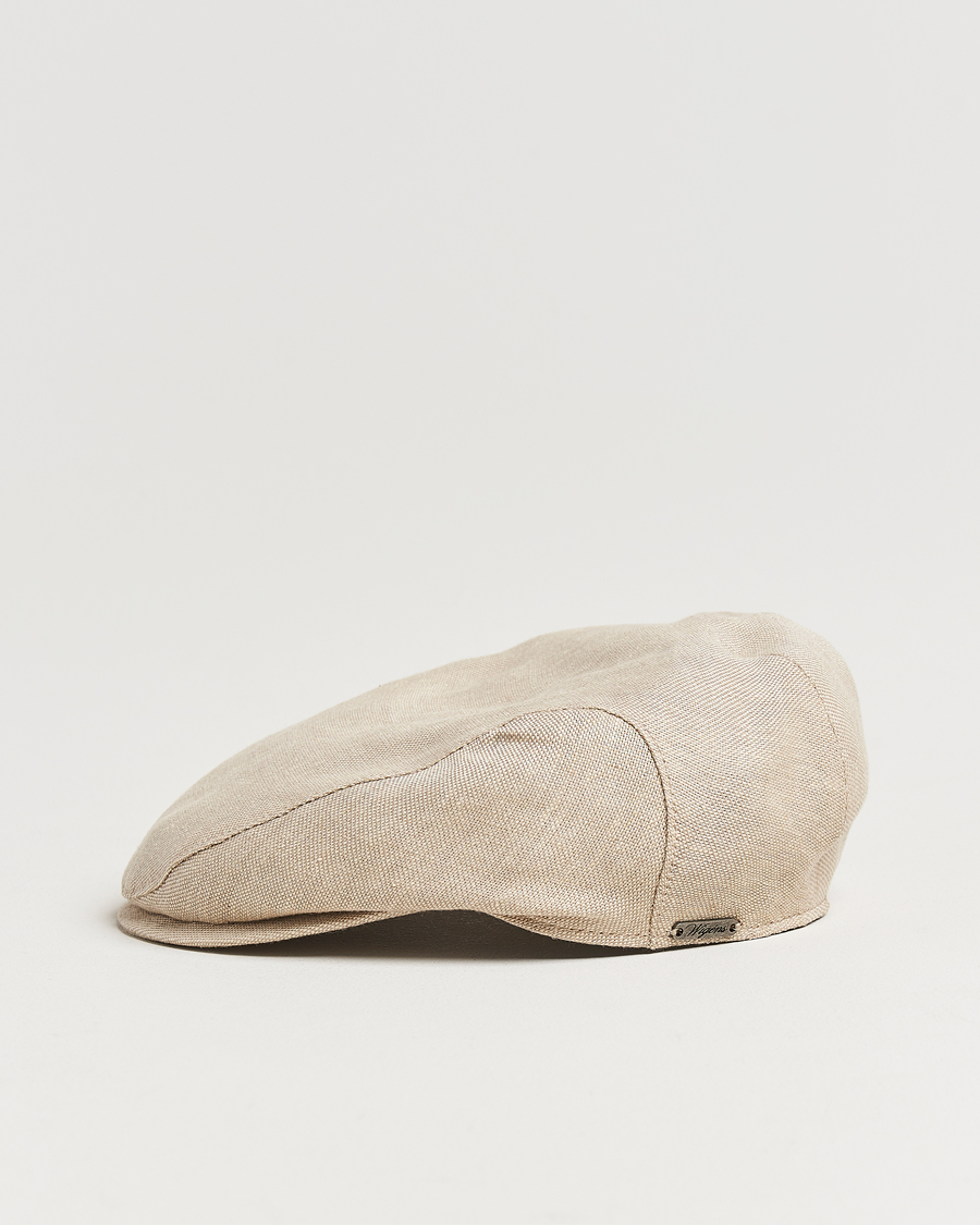 Herre | Hatte & kasketter | Wigéns | Ivy Slim Hopsack Linen Cap Sand