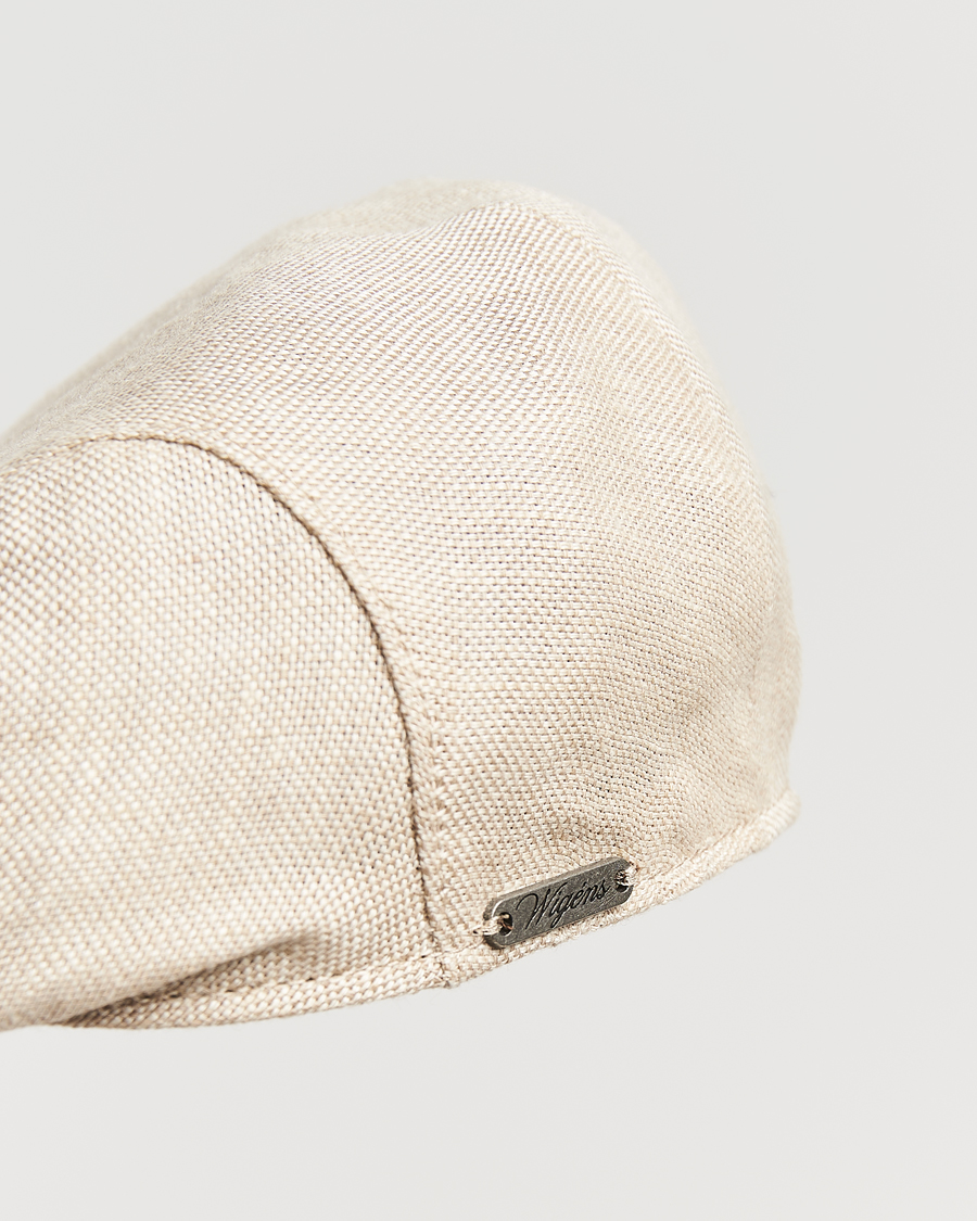 Herre | Hatte & kasketter | Wigéns | Ivy Slim Hopsack Linen Cap Sand