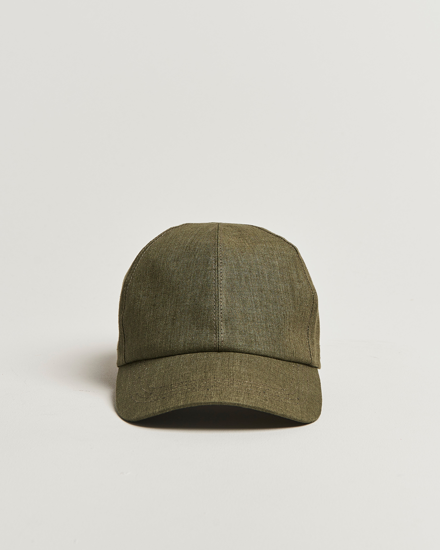 Herre | Hatte & kasketter | Wigéns | Baseball Linen Cap Olive