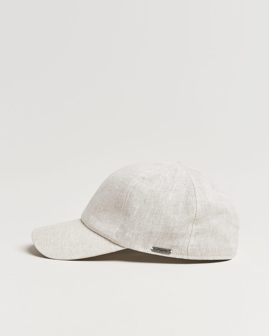 Herre | Hatte & kasketter | Wigéns | Baseball Linen Cap Light Beige