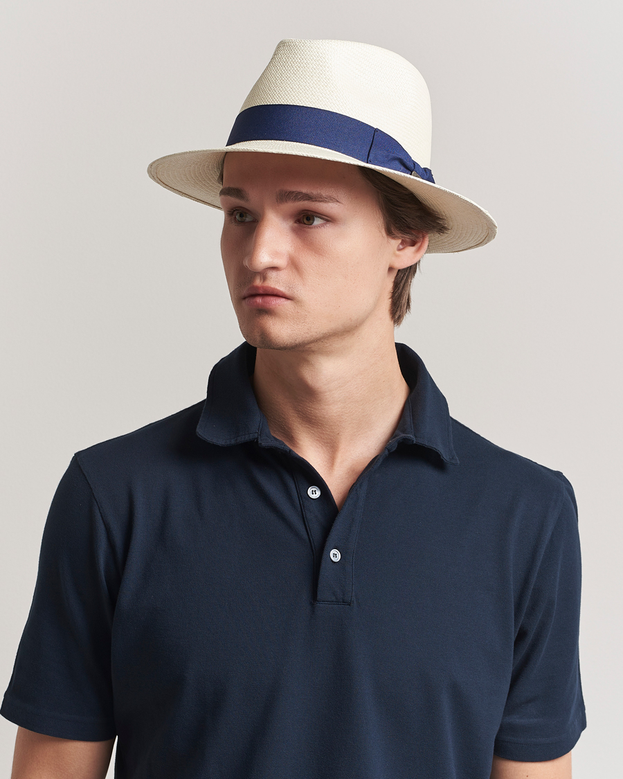 Herre | Hatte & kasketter | Wigéns | Panama Hat White/Navy
