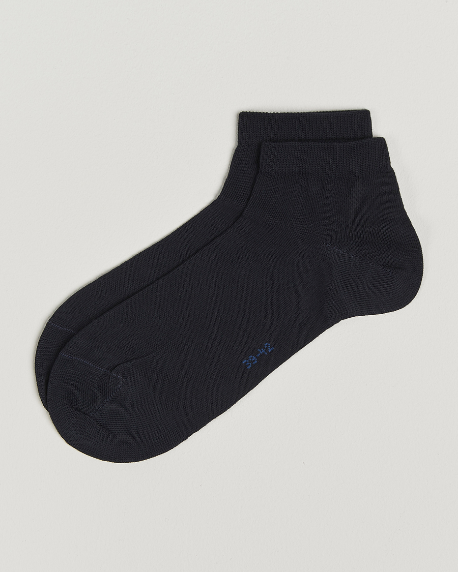 Herre | Undertøj | Falke | Happy 2-Pack Cotton Sneaker Socks Dark Navy