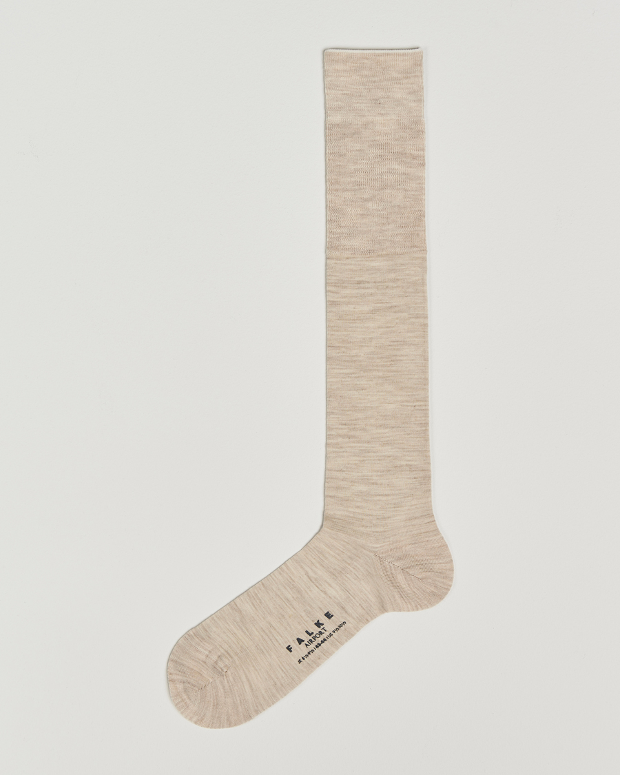 Herre | Undertøj | Falke | Airport Knee Sock Beige Melange