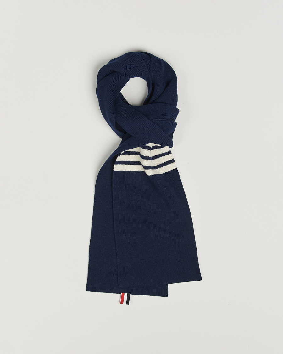 Herre | Halstørklæder | Thom Browne | Cashmere Rib Scarf Navy