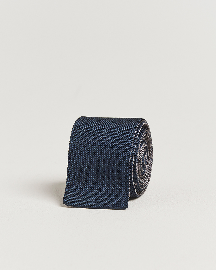 Herre | Slips | Thom Browne | Jacquard Knit Tie Navy