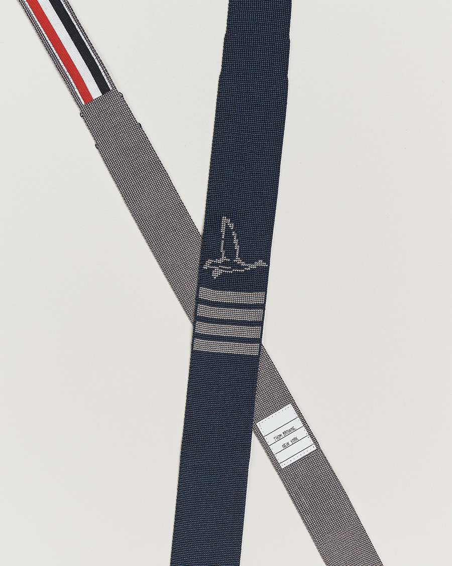 Herre | Slips | Thom Browne | Jacquard Knit Tie Navy