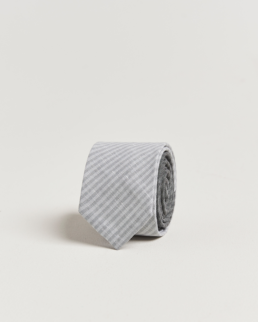Herre | Slips | Thom Browne | Uni Stripe Tie Light Grey