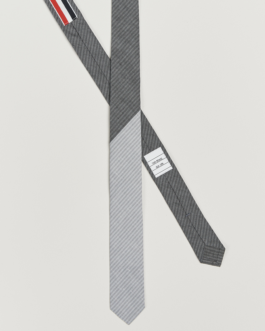 Herre | Slips | Thom Browne | Uni Stripe Tie Light Grey