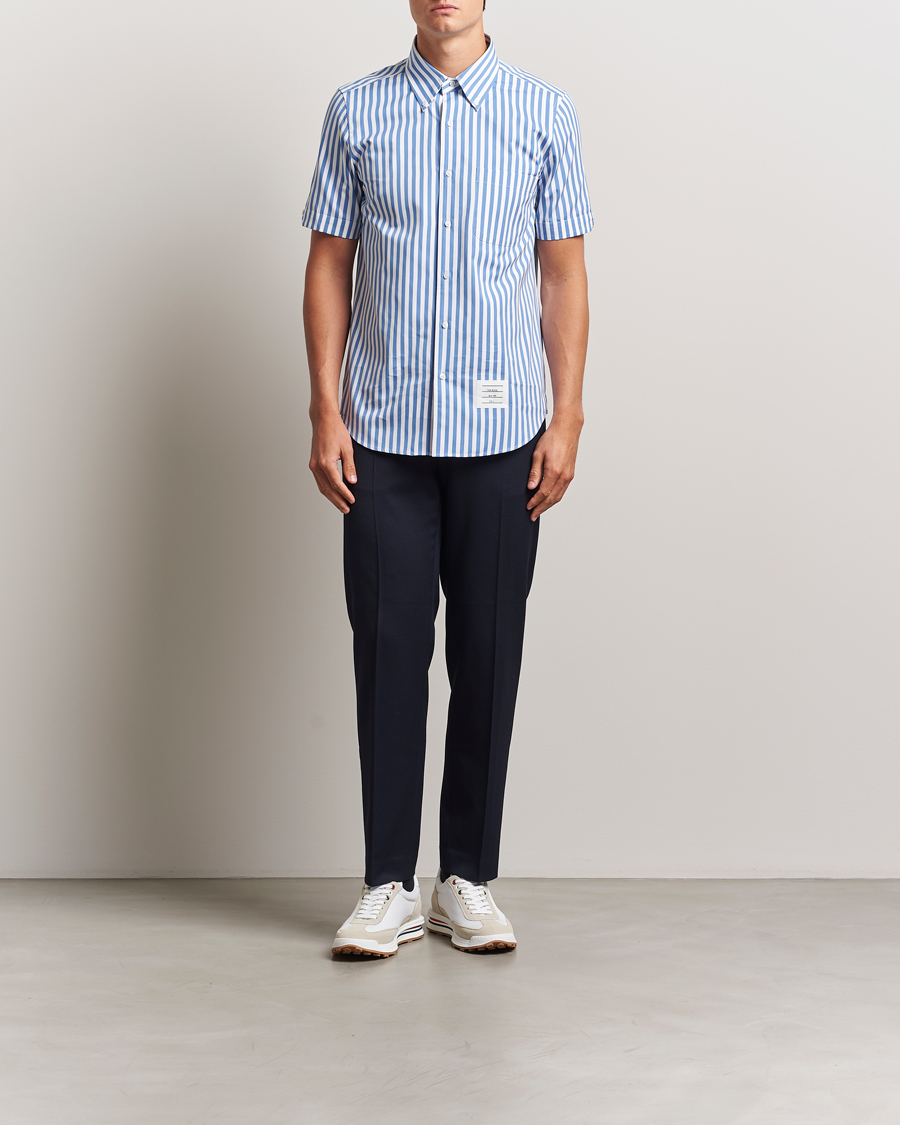 Herre | Skjorter | Thom Browne | Short Sleeve Button Down Shirt Medium Blue