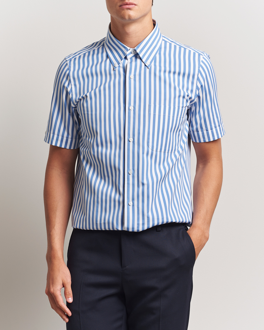 Herre | Skjorter | Thom Browne | Short Sleeve Button Down Shirt Medium Blue