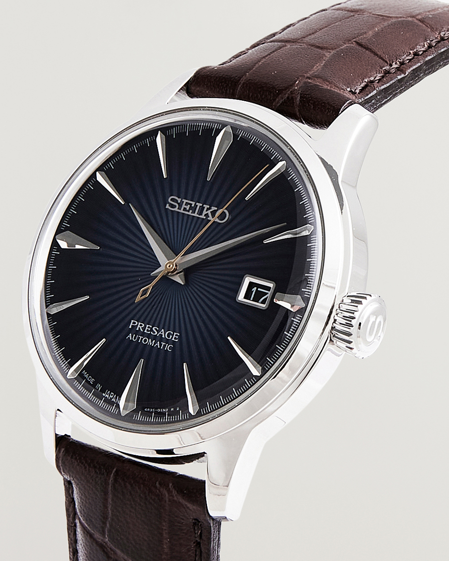 Herre | Seiko Presage Automatic Leather 40mm Blue Dial | Seiko | Presage Automatic Leather 40mm Blue Dial