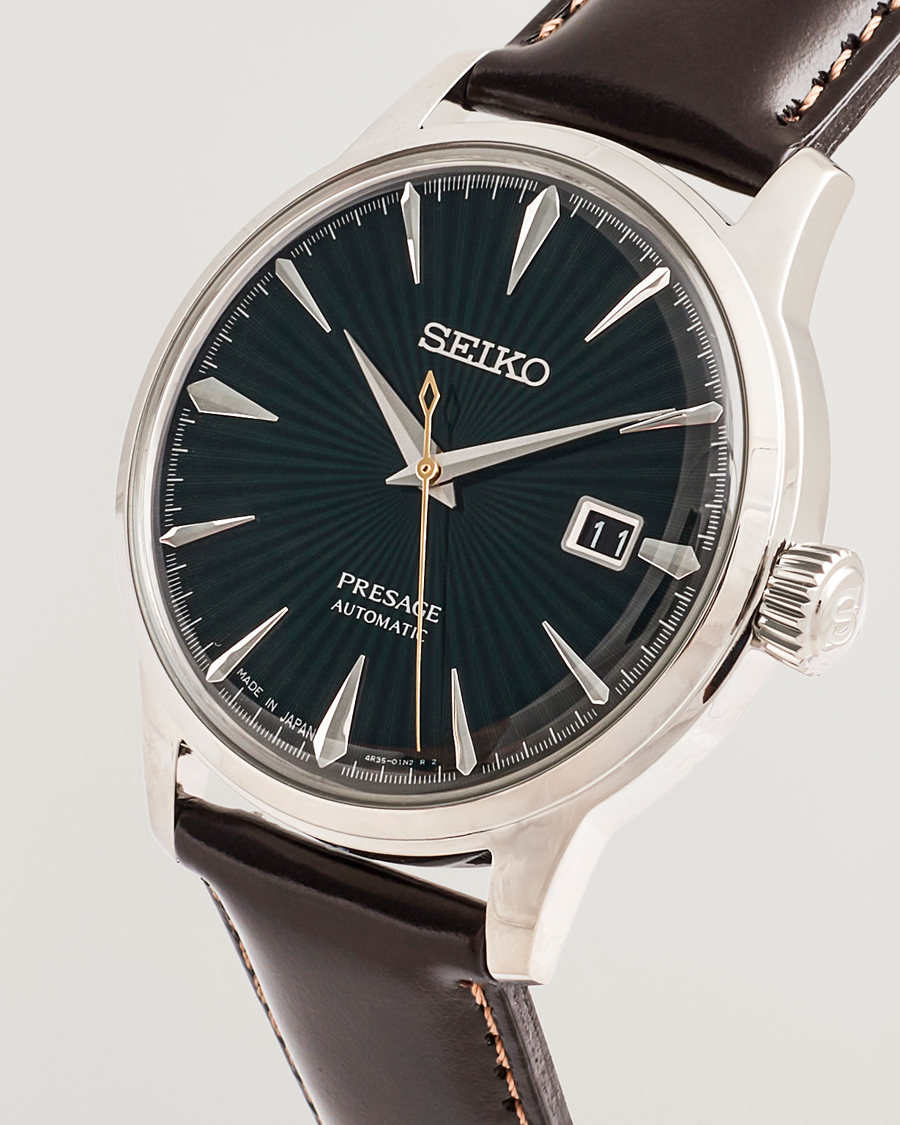 Herre | Seiko Presage Automatic Leather 41mm Green Dial | Seiko | Presage Automatic Leather 41mm Green Dial
