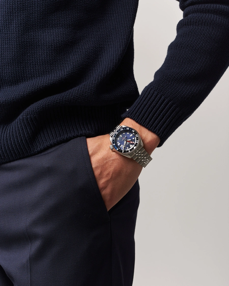 Herre | Seiko 5 Sports Automatic GMT Diver Steel 42mm Blue Dial | Seiko | 5 Sports Automatic GMT Diver Steel 42mm Blue Dial