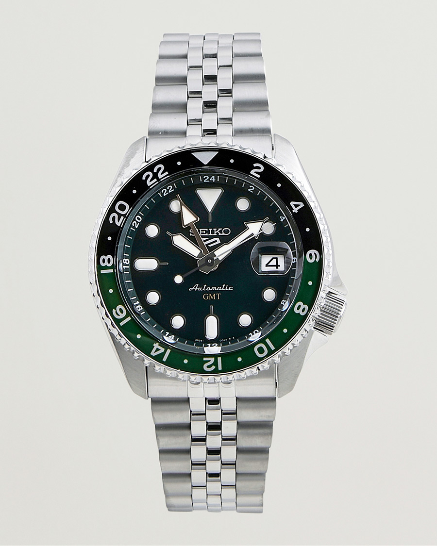 Herre | Seiko 5 Sports Automatic GMT Diver Steel 42mm Green Dial | Seiko | 5 Sports Automatic GMT Diver Steel 42mm Green Dial