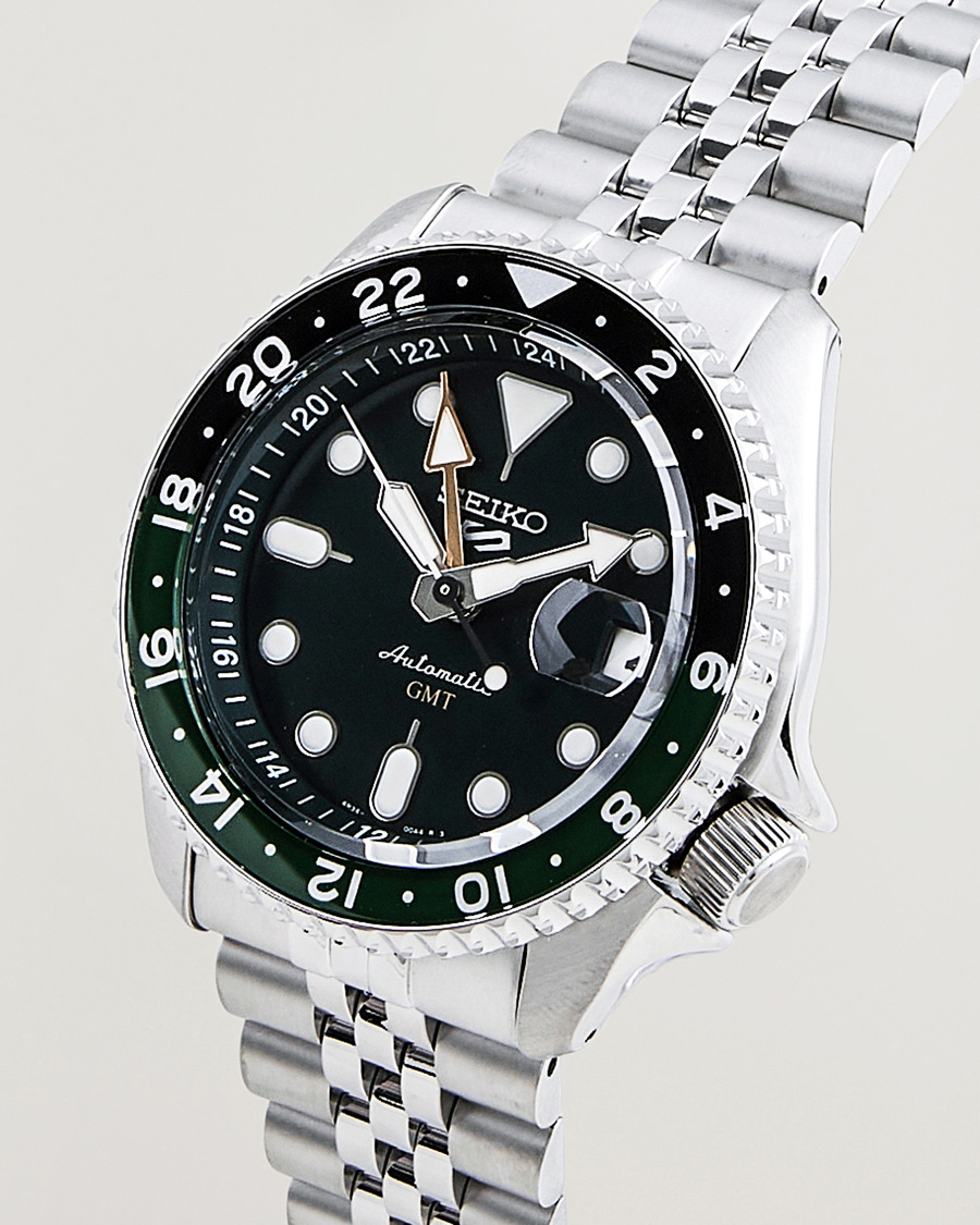 Herre | Seiko 5 Sports Automatic GMT Diver Steel 42mm Green Dial | Seiko | 5 Sports Automatic GMT Diver Steel 42mm Green Dial