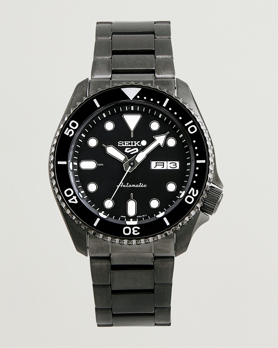 Herre | Seiko 5 Sports Automatic Diver Black Steel 43mm Black Dial | Seiko | 5 Sports Automatic Diver Black Steel 43mm Black Dial