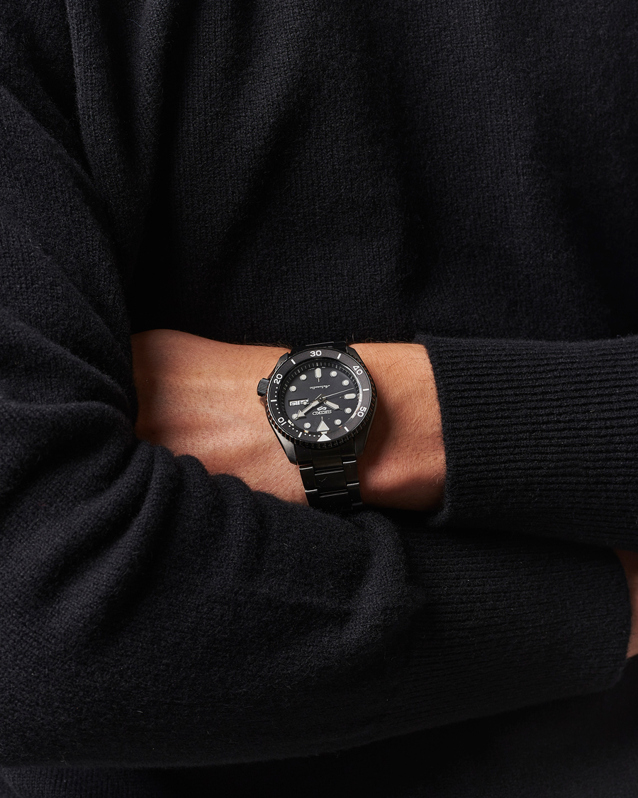 Herre | Seiko 5 Sports Automatic Diver Black Steel 43mm Black Dial | Seiko | 5 Sports Automatic Diver Black Steel 43mm Black Dial