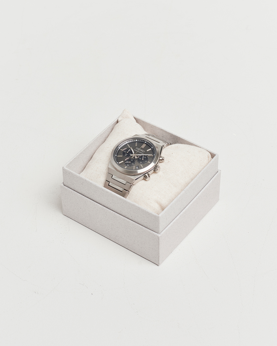 Herre | Seiko Quartz Chronograph Steel 40mm Grey Dial | Seiko | Quartz Chronograph Steel 40mm Grey Dial