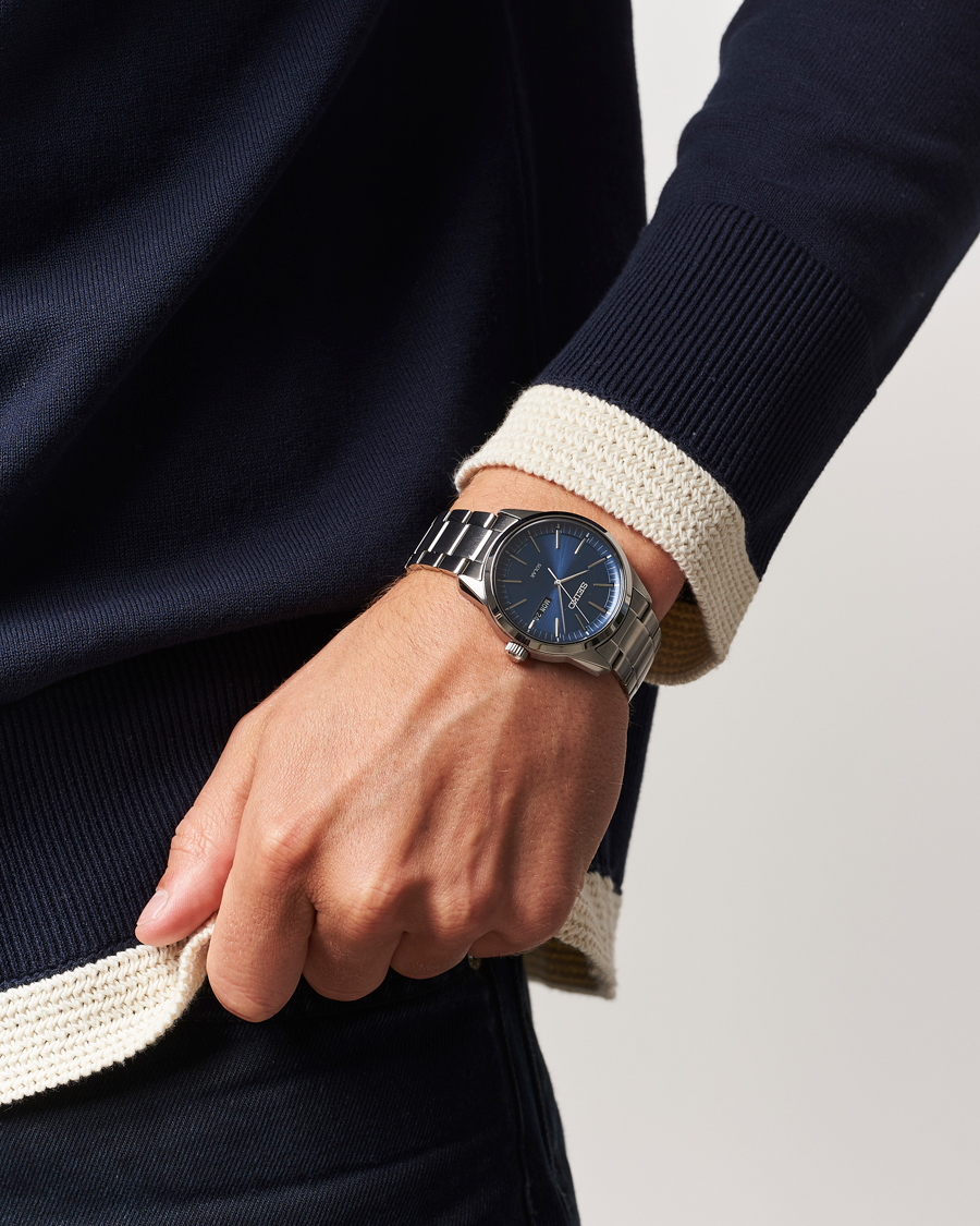 Herre | Seiko Solar Steel 40mm Blue Dial | Seiko | Solar Steel 40mm Blue Dial