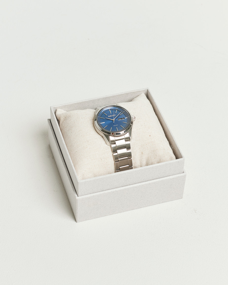 Herre | Seiko Solar Steel 40mm Blue Dial | Seiko | Solar Steel 40mm Blue Dial