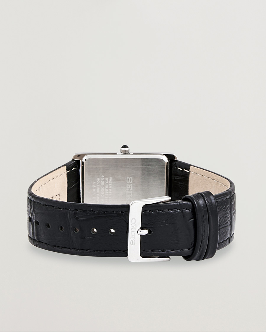 Herre | Seiko Quartz Silver Leather 28mm White Dial | Seiko | Quartz Silver Leather 28mm White Dial