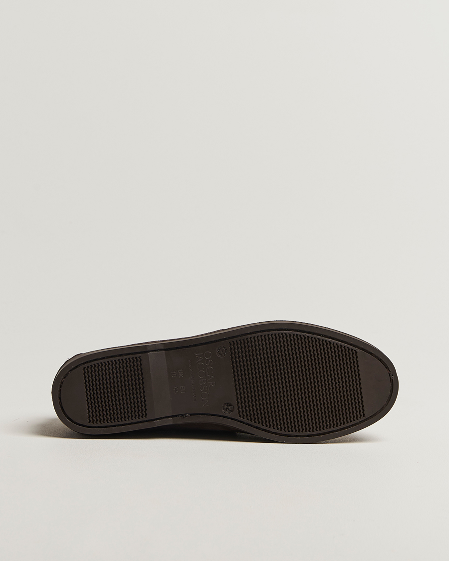 Herre | Sejlersko | Oscar Jacobson | Deck Shoe Suede Chocolate Brown