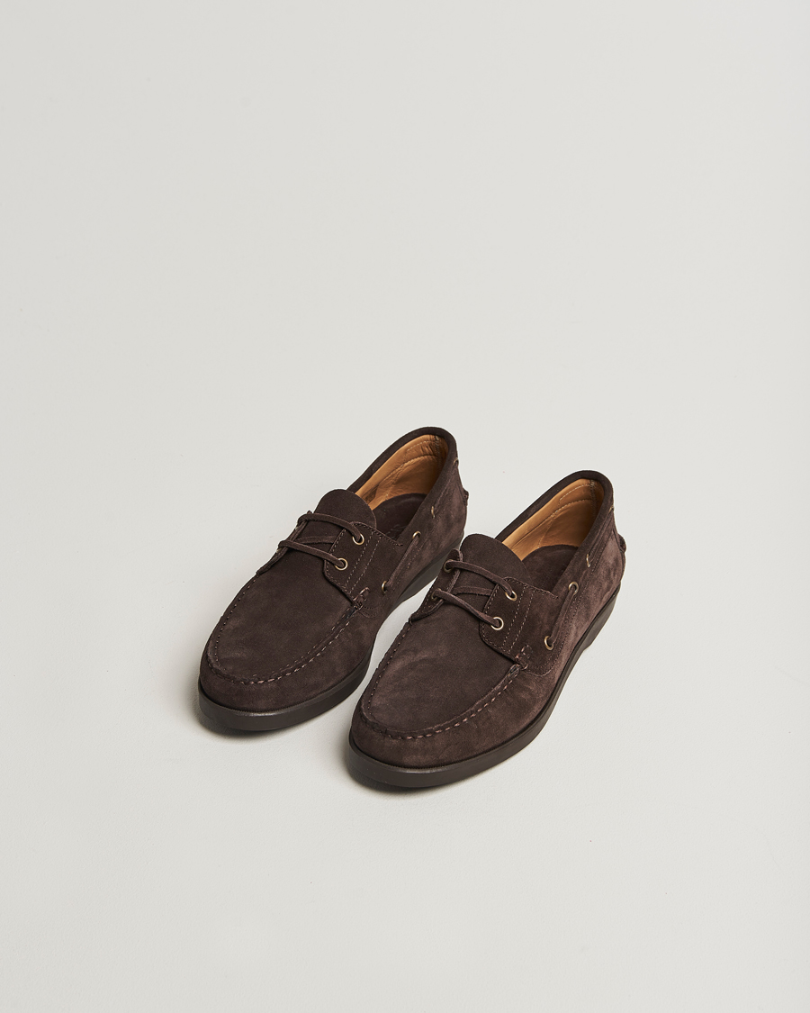 Herre | Sejlersko | Oscar Jacobson | Deck Shoe Suede Chocolate Brown