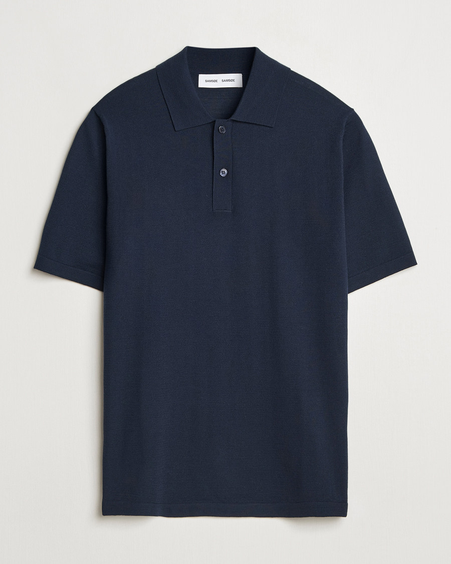 Herre | Polotrøjer | Samsøe Samsøe | Sarown Knitted Polo Salute Navy