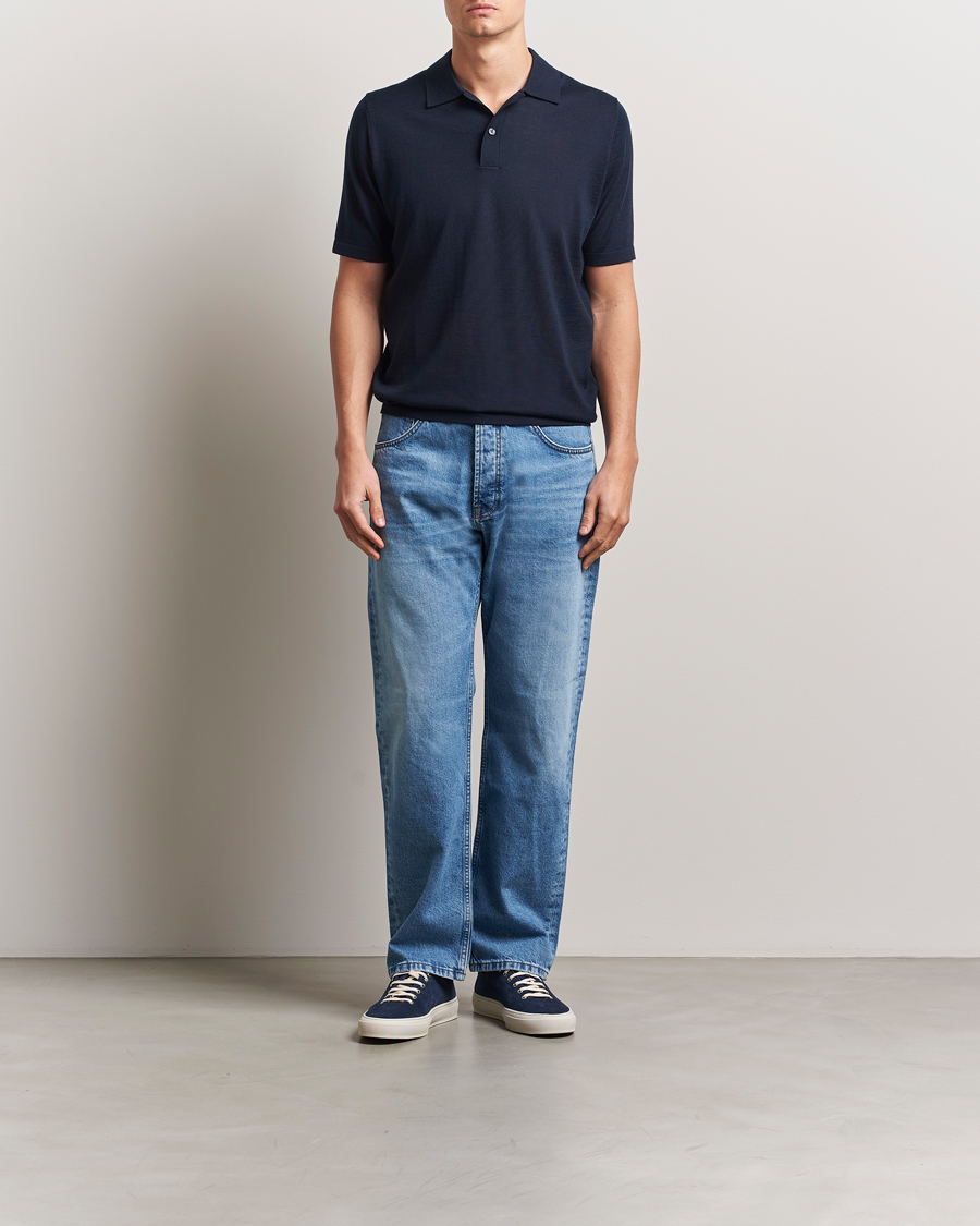 Herre | Polotrøjer | Samsøe Samsøe | Sarown Knitted Polo Salute Navy