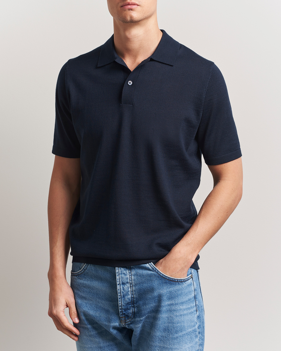Herre | Polotrøjer | Samsøe Samsøe | Sarown Knitted Polo Salute Navy