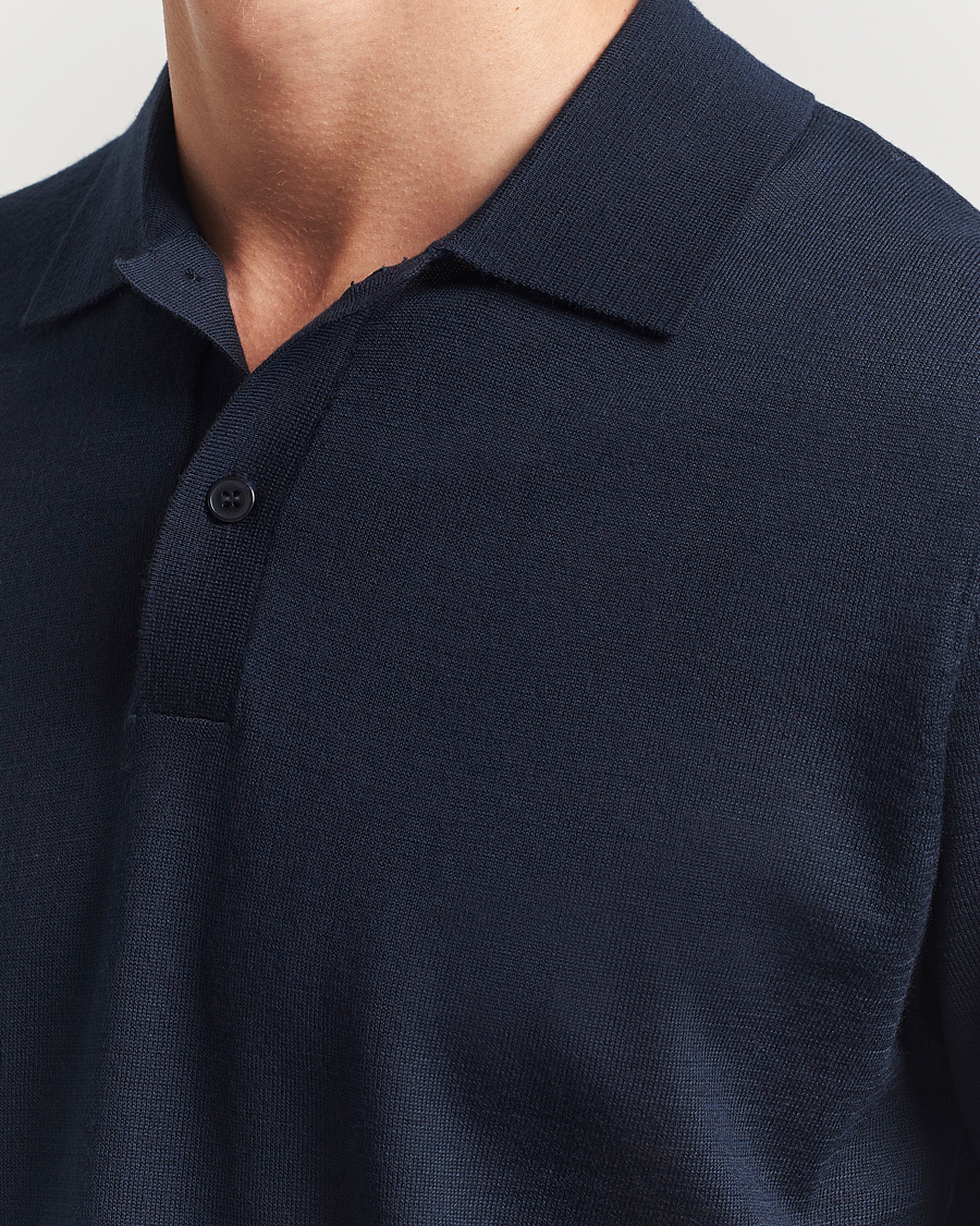 Herre | Polotrøjer | Samsøe Samsøe | Sarown Knitted Polo Salute Navy