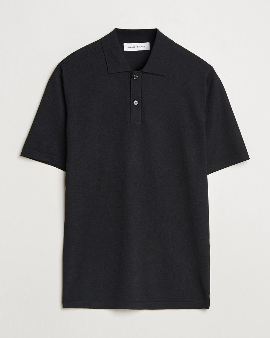 Herre | Polotrøjer | Samsøe Samsøe | Sarown Knitted Polo Black