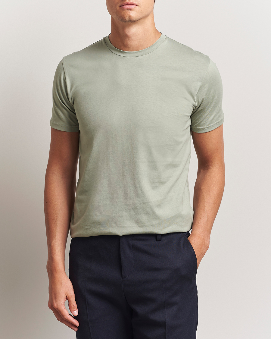 Herre | T-Shirts | Sunspel | Riviera Midweight T-Shirt Pastel Green