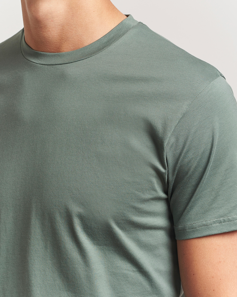 Herre | T-Shirts | Sunspel | Riviera Midweight T-Shirt Dusk Green