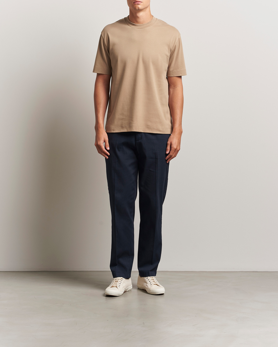 Herre | T-Shirts | Sunspel | Heavy Weight Supima Cotton T-Shirt Dune