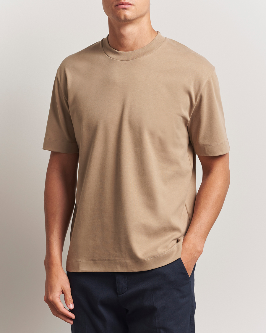 Herre | T-Shirts | Sunspel | Heavy Weight Supima Cotton T-Shirt Dune