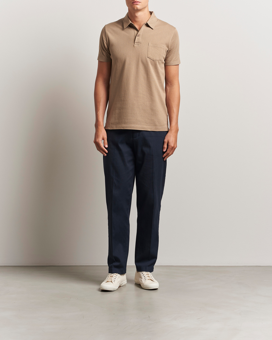 Herre | Polotrøjer | Sunspel | Riviera Polo Shirt Dune
