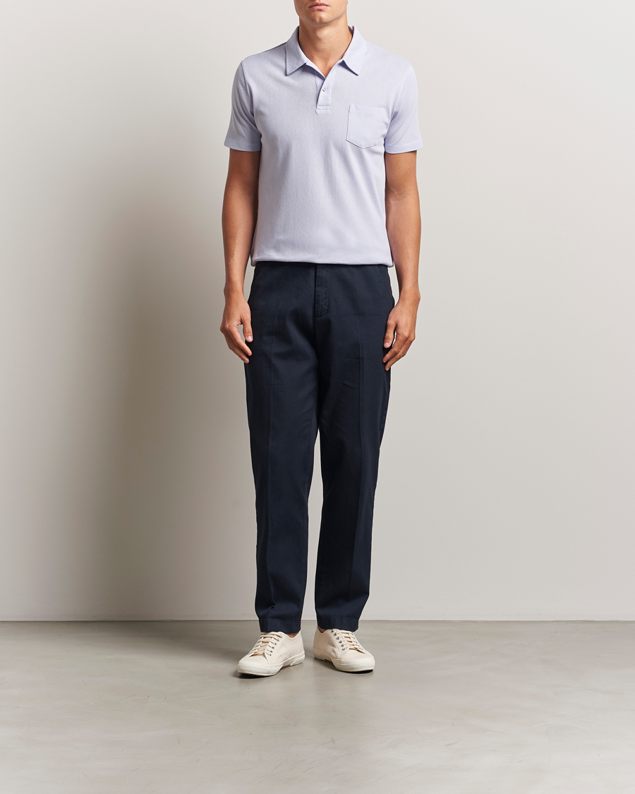 Herre | Polotrøjer | Sunspel | Riviera Polo Shirt Pale Lilac