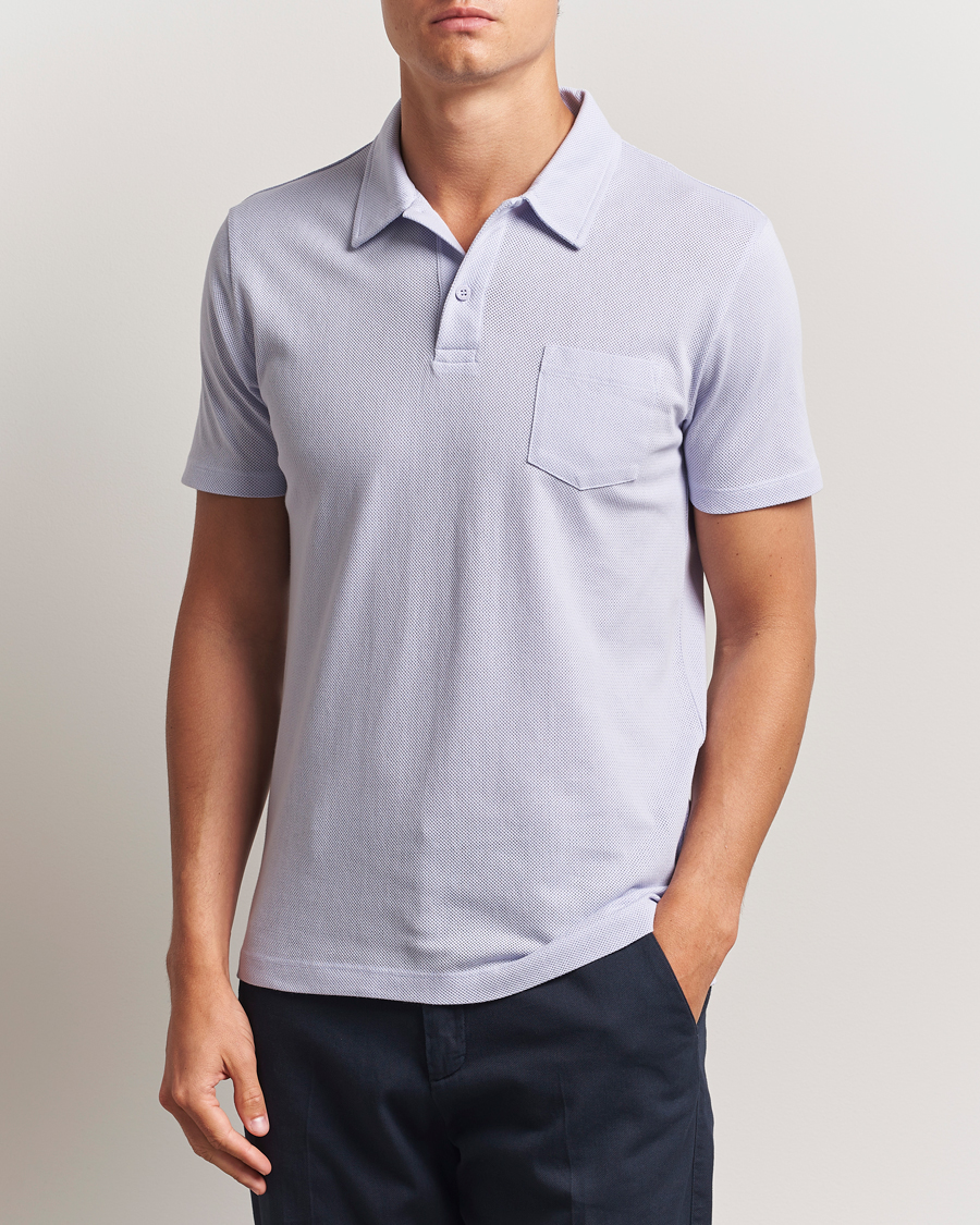 Herre | Polotrøjer | Sunspel | Riviera Polo Shirt Pale Lilac