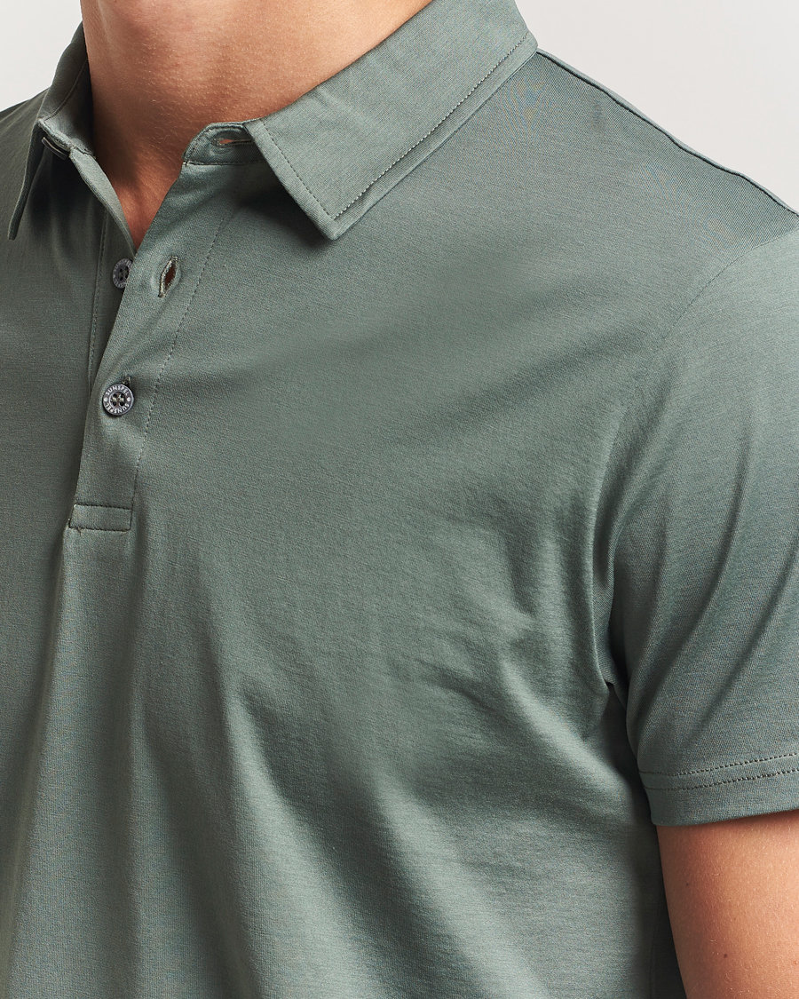 Herre | Polotrøjer | Sunspel | Cotton Jersey Polo Dusk Green