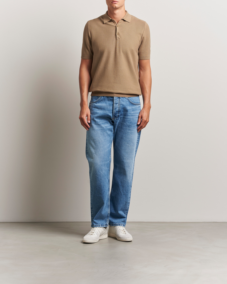 Herre | Polotrøjer | Sunspel | Fine Texture Polo Dune