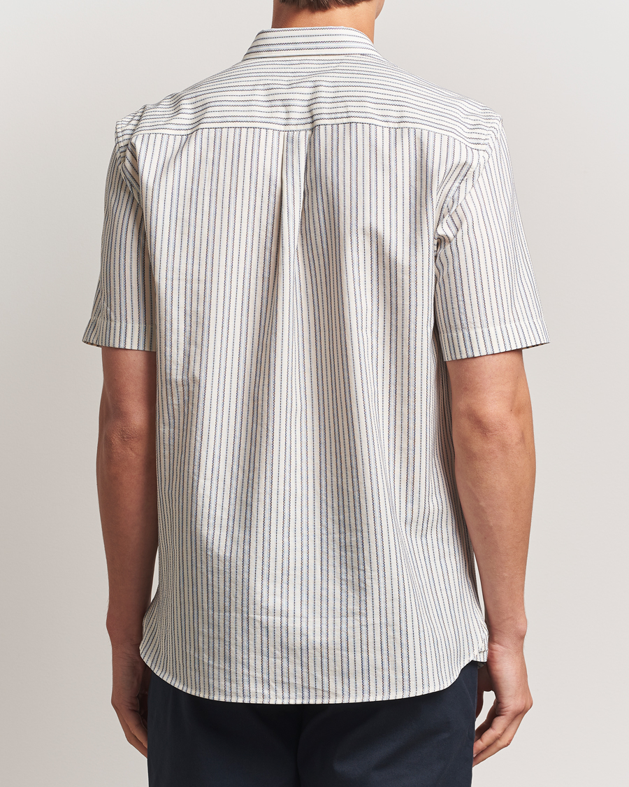 Herre | Skjorter | Sunspel | Vintage Stripe Shirt Ecru/Denim