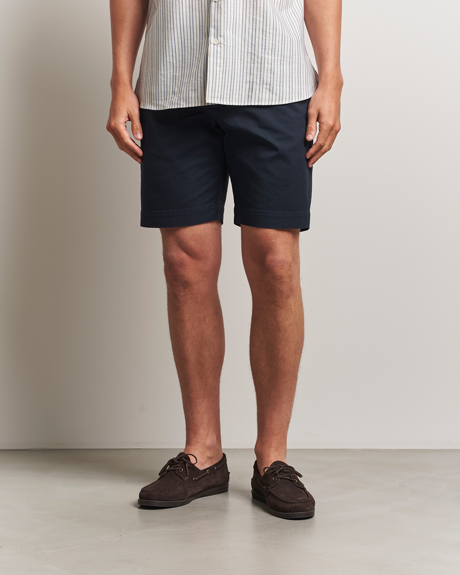 Herre | Shorts | Sunspel | Cotton Chino Shorts Navy