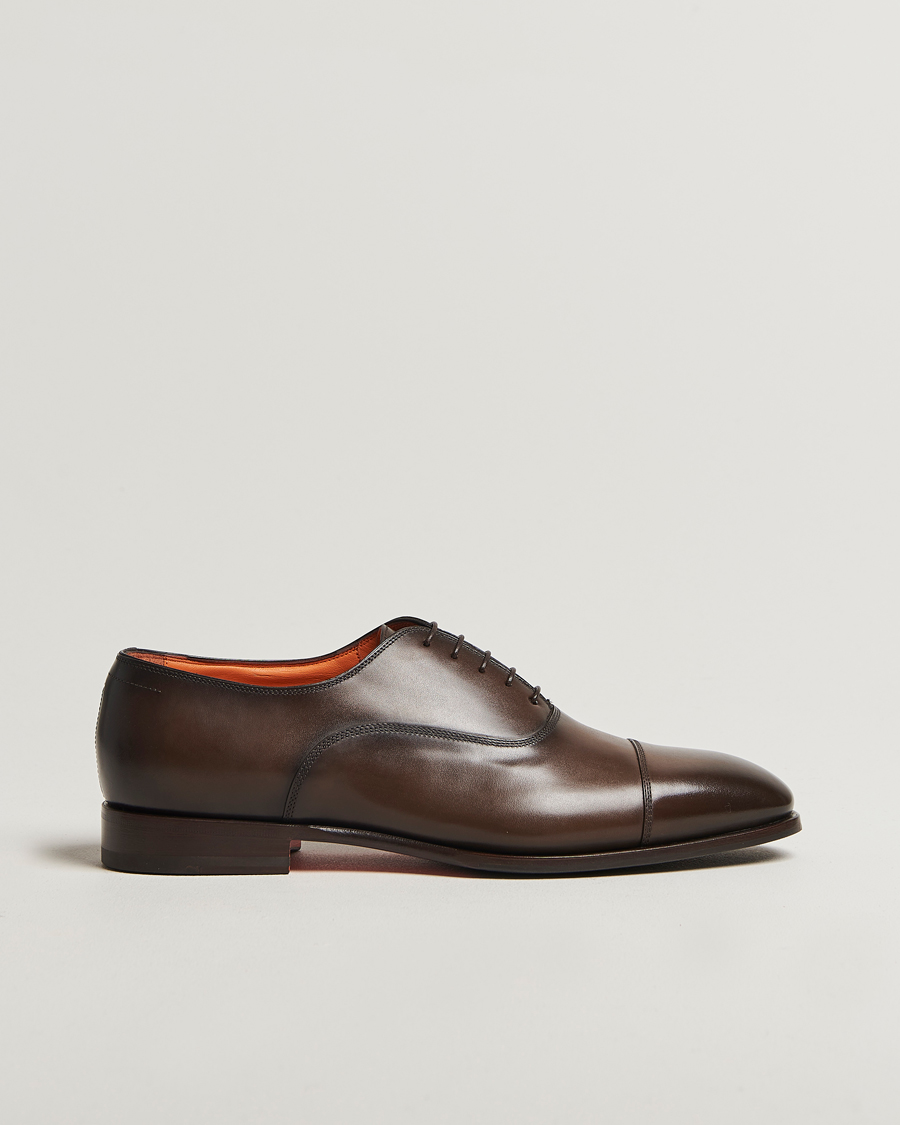 Herre | Oxfords | Santoni | Adrian Oxford Dark Brown Calf