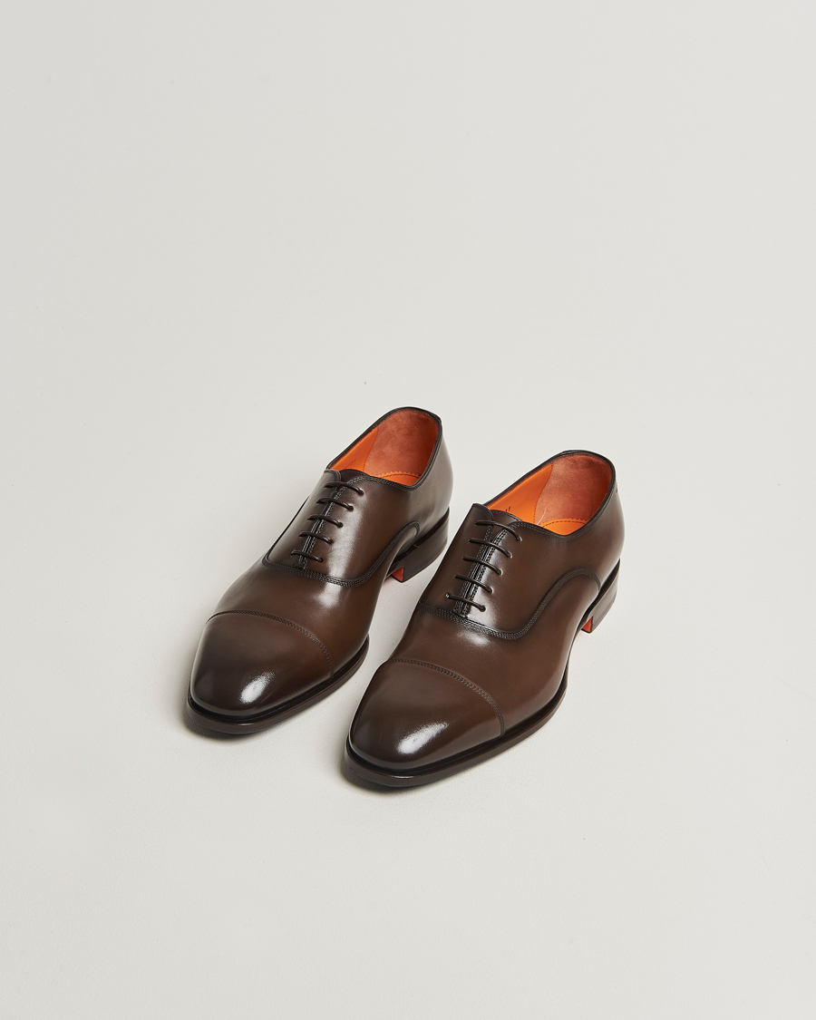Herre | Oxfords | Santoni | Adrian Oxford Dark Brown Calf
